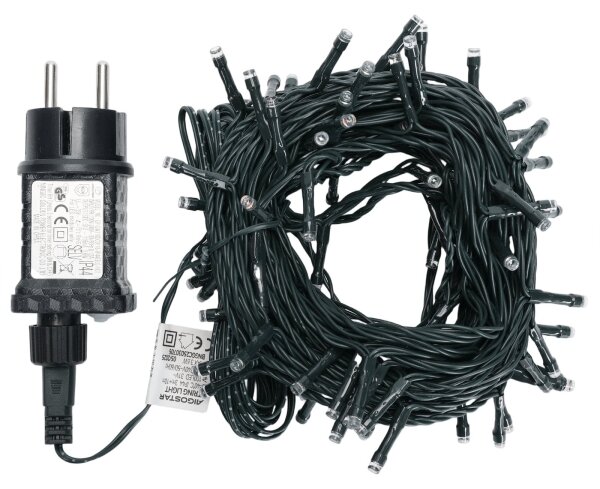 Aigostar - Catena luminosa natalizia per esterni 100 LED/8 funzioni 13 m IP44 bianco caldo