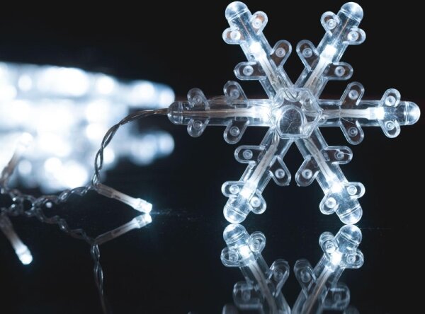 Tenda luminosa natalizia LED per esterni 224 LED 3,5x0,75 m IP44 bianco freddo