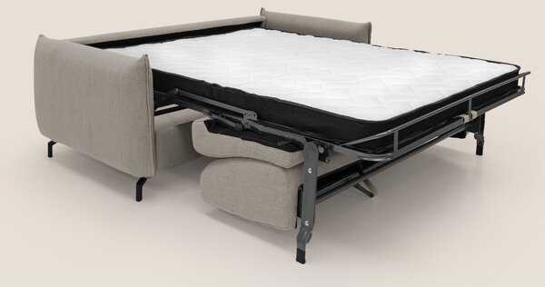Divano Letto 2 Posti 175x95x96 cm in Tessuto Beige