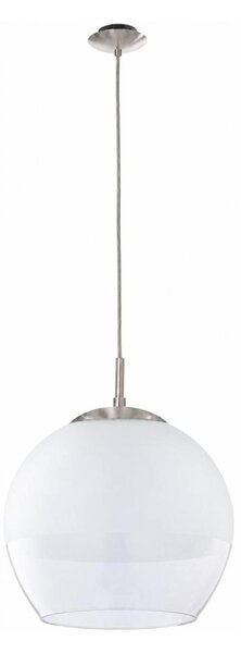 BRILAGI - Lampadario LED su cavo RETRO GLASS 1xE27/60W/230V cromo opaco/bianco