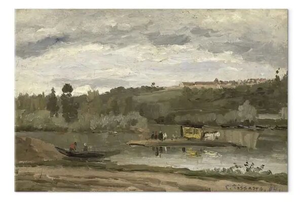 Quadro famoso Camille Pissarro - Traghetto a Varenne-Saint-Hilaire