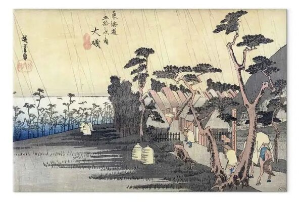 Quadro famoso Utagawa Hiroshige - Oiso: Toraga Ame Shower, dalla serie