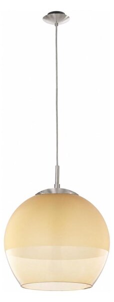BRILAGI-LED Lampada a sospensione con cavo RETRO GLASS 1xE27/60W/230V cromo opaco/beige fumé