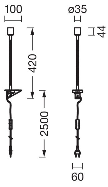 Osram - Lampada con clip CLIP TUBE FLEX 1xGU10/5W/230V cromo opaco