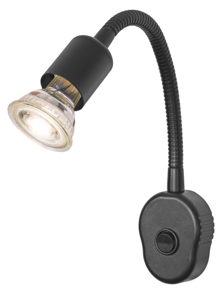 Osram - Lampada da parete flessibile PLUG TUBE FLEX 1xGU10/5W/230V nera