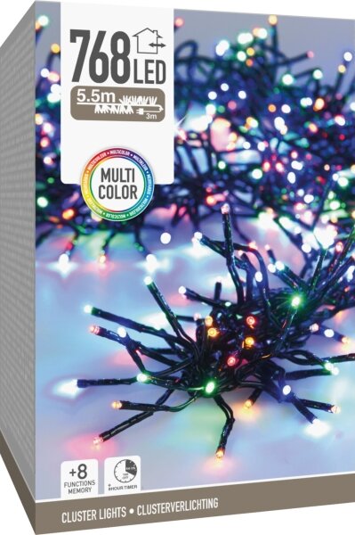 Catena luminosa natalizia LED per esterni 768xLED/230V/8 funzioni 8,5 m IP44 multicolore