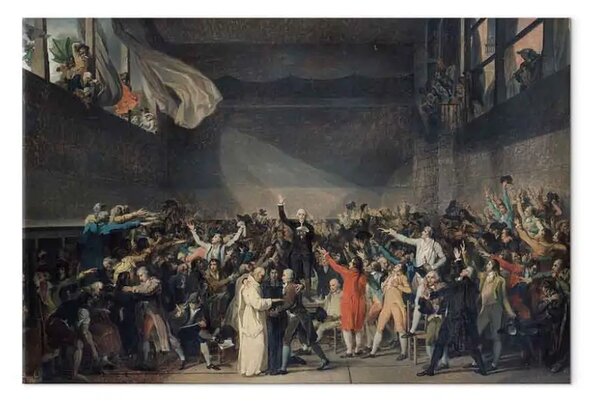Riproduzione Jacques-Louis David - Il giuramento sul campo da tennis
