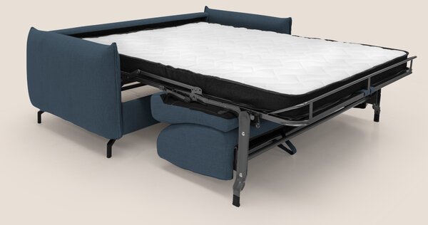 Divano Letto 2 Posti 175x95x96 cm in Tessuto Blu