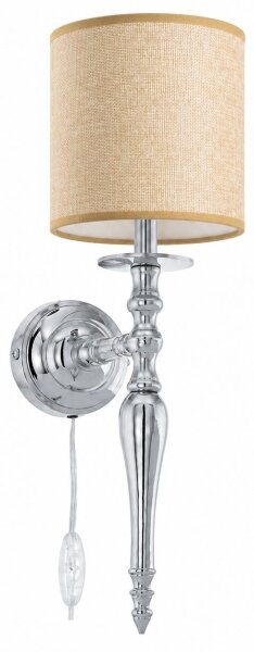 BRILAGI - Lampada da parete NUBILA 1xE27/60W/230V cromo lucido/marrone chiaro