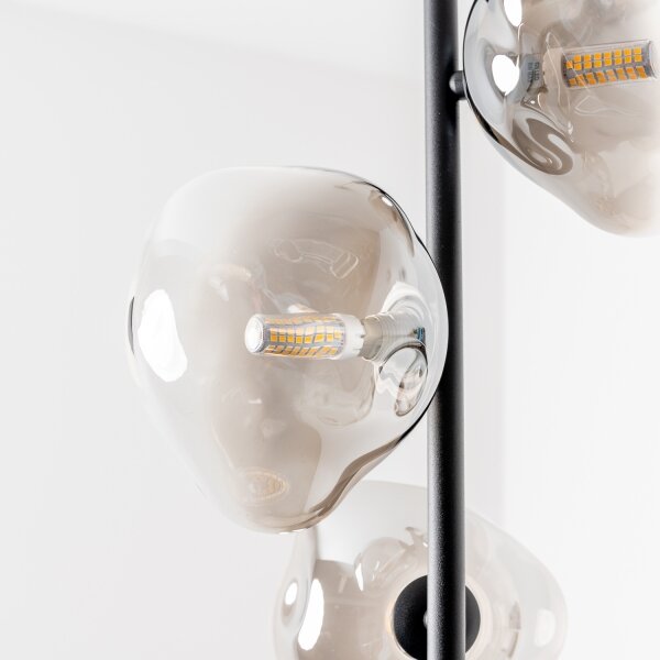 BRILAGI - Lampadario a sospensione su cavo VULCANO 3xG9/8W/230V nero/nero fumé
