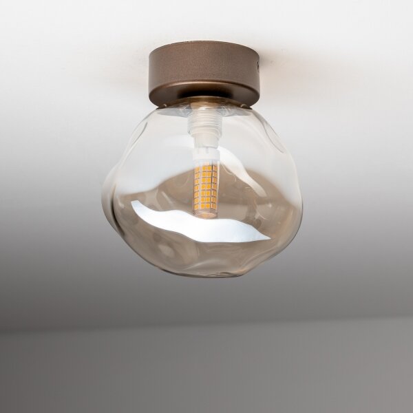 BRILAGI - Plafoniera VULCANO 1xG9/8W/230V bronzo/beige fumé