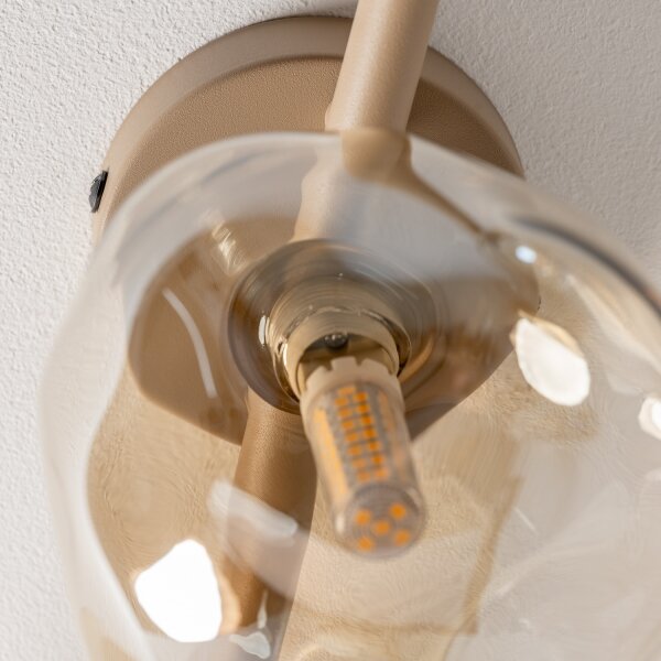 BRILAGI - Lampadario a plafone VULCANO 3xG9/8W/230V beige/beige fumé