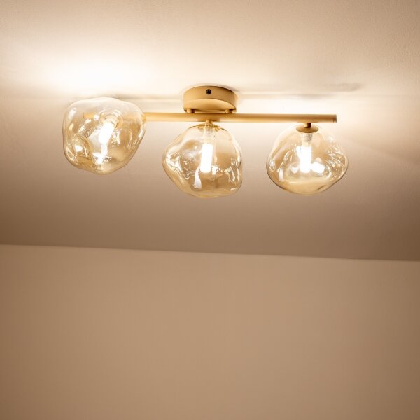 BRILAGI - Lampadario a plafone VULCANO 3xG9/8W/230V beige/beige fumé