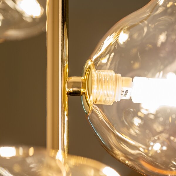 BRILAGI - Lampadario a sospensione VULCANO 3xG9/8W/230V oro/beige fumé