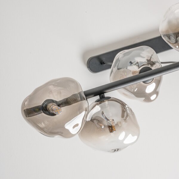 BRILAGI - Lampadario sospeso con cavo VULCANO 9xG9/8W/230V nero/fumé
