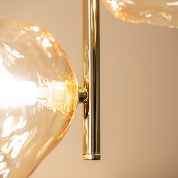 BRILAGI - Lampadario a sospensione VULCANO 3xG9/8W/230V oro/beige fumé