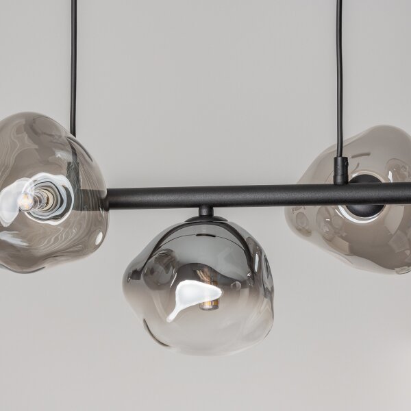 BRILAGI - Lampadario sospeso con cavo VULCANO 7xG9/8W/230V nero/nero fumé