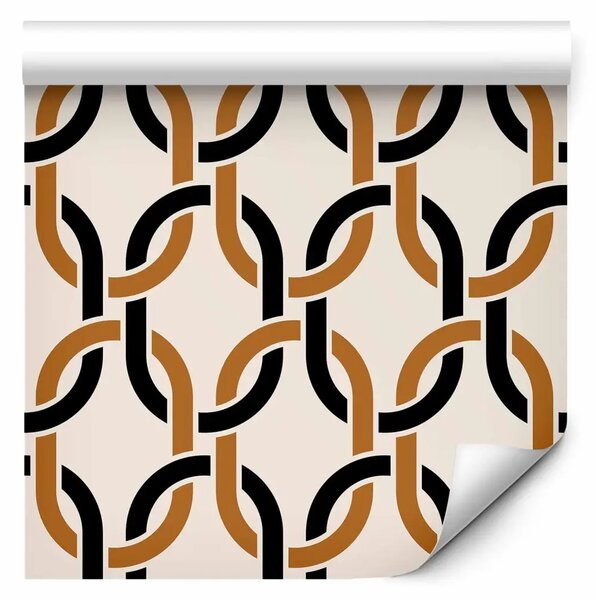 Tappezzerie Elegant Chains - Abstract Pattern With Geometric Figures