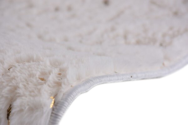 Passatoia per scale color crema-oro in cotone set da 16 pz 25x65 cm Simli Altin - Vitaus