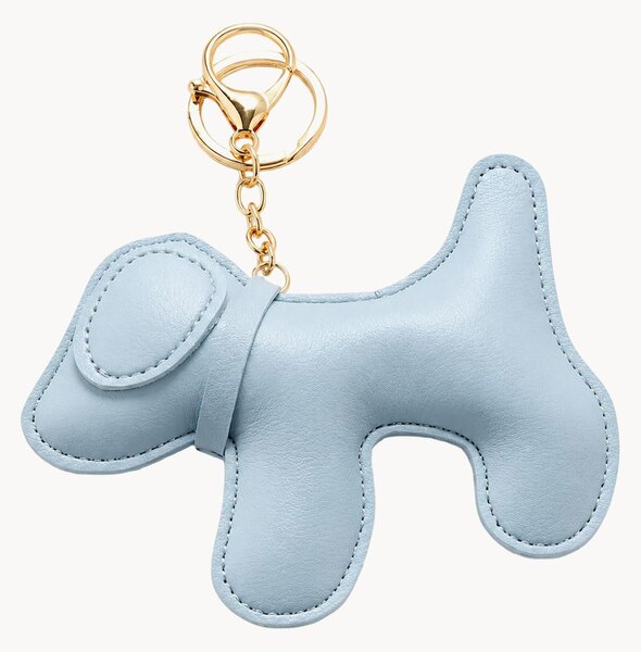 Portachiavi in pelle vegana fatto a mano Cartoon Dog