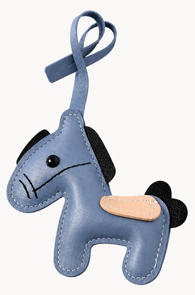 Portachiavi in pelle vegana fatto a mano Horse