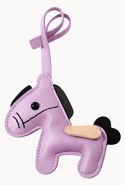 Portachiavi in pelle vegana fatto a mano Horse