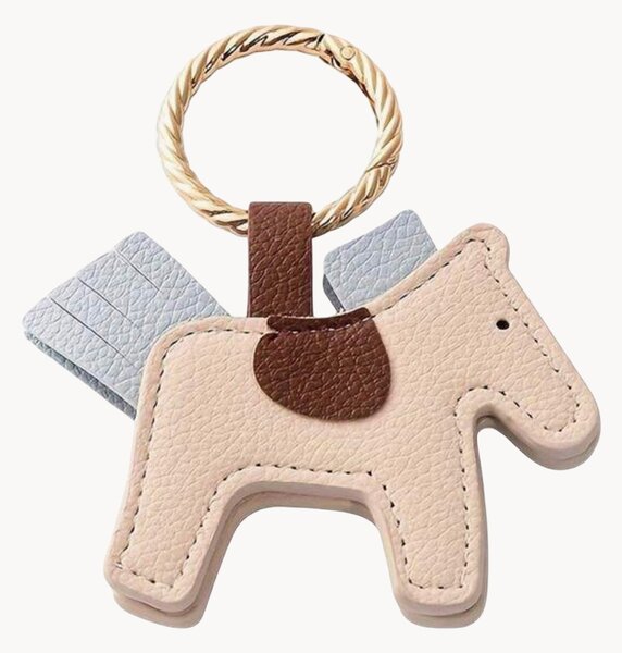 Portachiavi in pelle vegana fatto a mano Horse