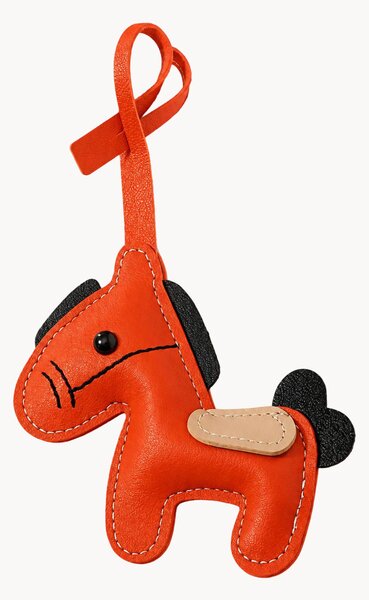 Portachiavi in pelle vegana fatto a mano Horse