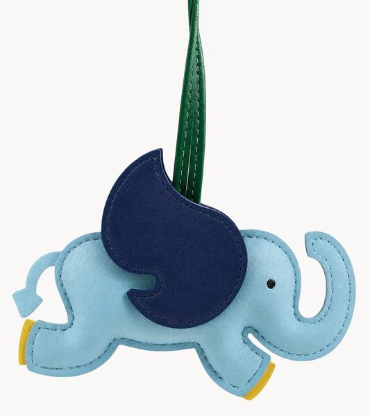 Portachiavi in pelle vegana fatto a mano Elephant