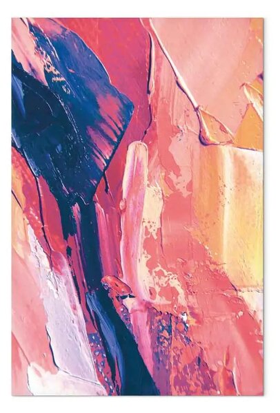 Quadro contemporaneo Emozione pittorica - colori intensi in composizione astratta