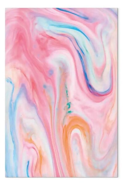 Quadro su tela Caleidoscopio di rosa - colori vivaci in una disposizione dinamica