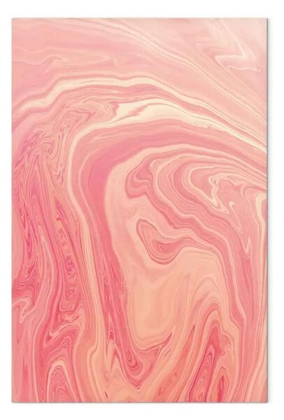 Quadro su tela Rosa vorticosa - composizione artistica con colori pastello