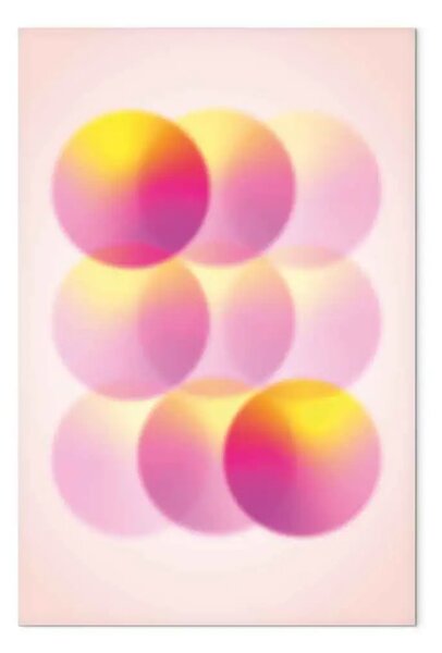 Quadro contemporaneo Bolle colorate - sfumature pastello cerchi su sfondo