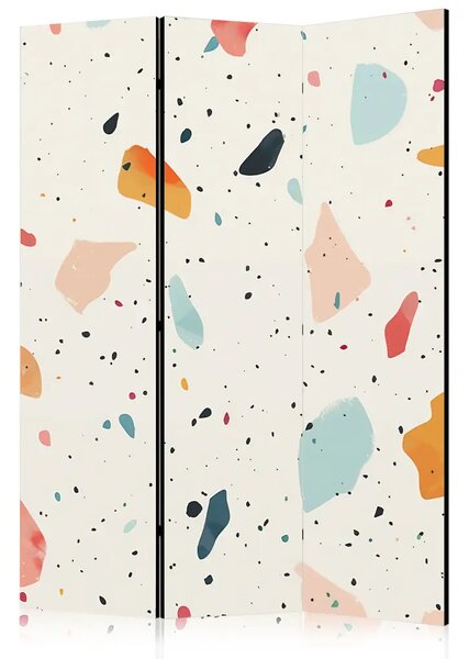Paravento separè Terrazzo classico - ciottoli colorati su sfondo chiaro