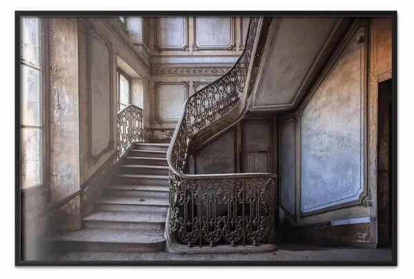 Poster: Scala storica - interno deserto con splendidi dettagli