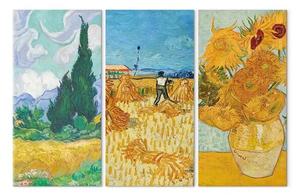 Quadro su tela Paesaggi di Van Gogh - scene colorate della natura e fiori pieni di espressione