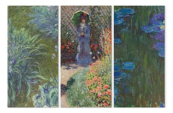 Quadro moderno Giardini di Monet - paesaggi impressionisti pieni di natura e colori