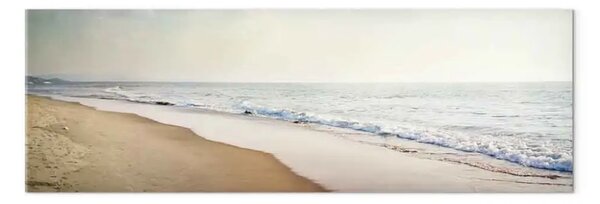 Quadro moderno Costa deserta - una spiaggia tranquilla con onde dolci e un cielo luminoso