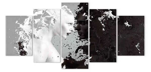 Quadro contemporaneo Milk & Choco - 5 pieces