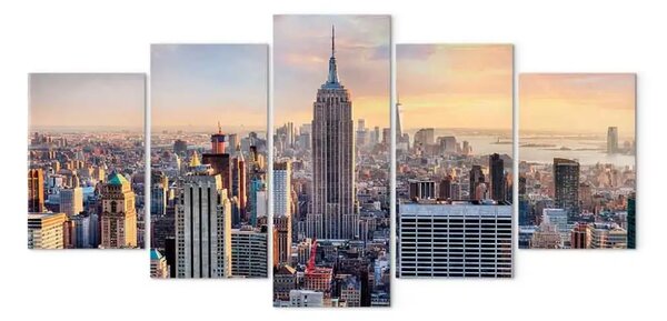 Quadro Skyline di New York - Vista dall'Empire State Building al tramonto