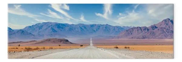 Quadro Valle della Morte - strada infinita attraverso un paesaggio aspro