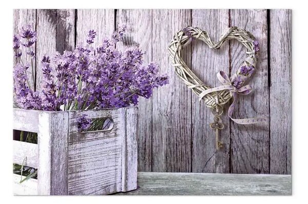 Quadro su tela Amore in fiore largo