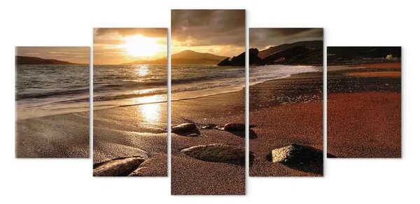 Quadro moderno Spiaggia a Rafailovici (larga 5 parti)