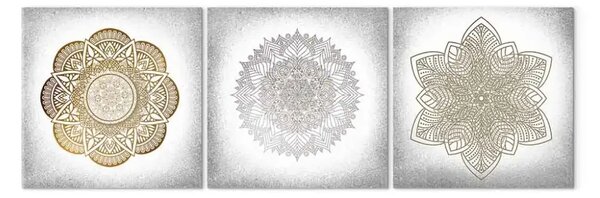 Quadro moderno Mandala Luminosi (3 pezzi)