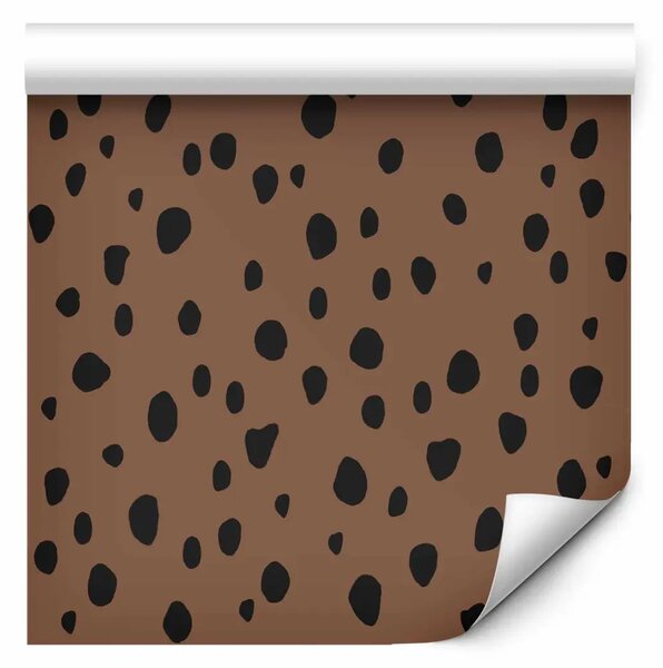 Tappezzerie Pelle di ghepardo - grafica stilizzata nei toni del marrone e del nero