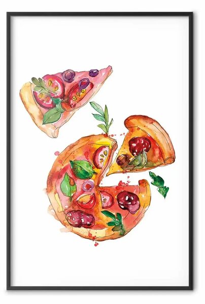 Poster: Deliziosa margherita - bocconcini con salame, pomodori ed erbe fresche