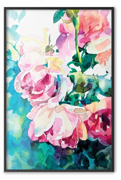 Poster: Giardino d'estate - fiori dai colori vivaci