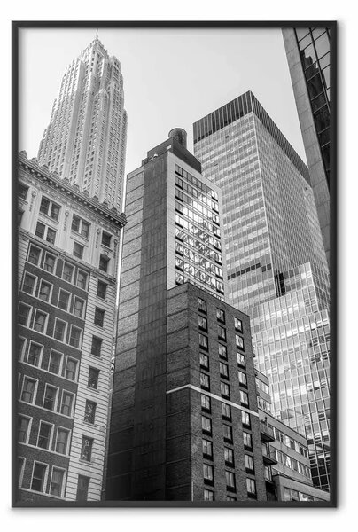 Poster: Grattacieli di New York - grattacieli in bianco e nero