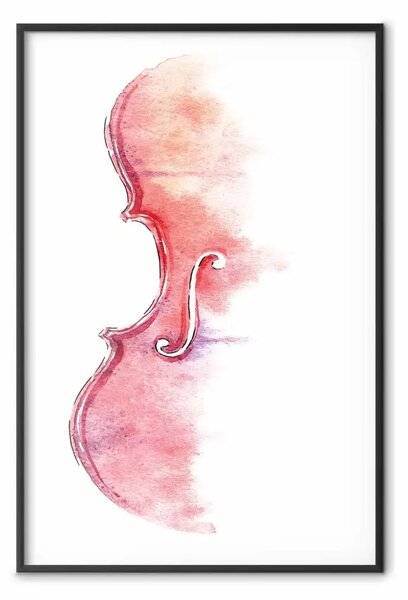 Poster: Melodia musicale - violino in colori pastello