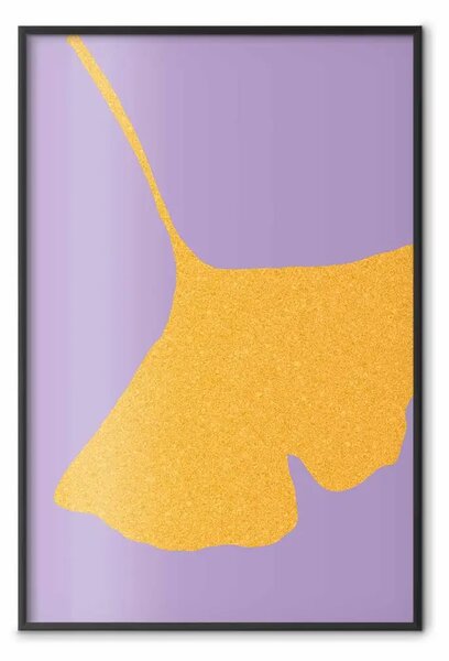 Poster: Orange shape - astrazione nei toni del viola con linee dinamiche